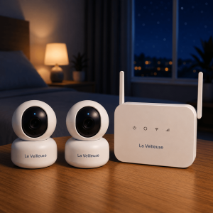 Kit de garde de nuit à distance avec caméras connectées et routeur 4G La Veilleuse